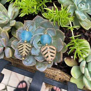 Handmade African recycled glass earrings